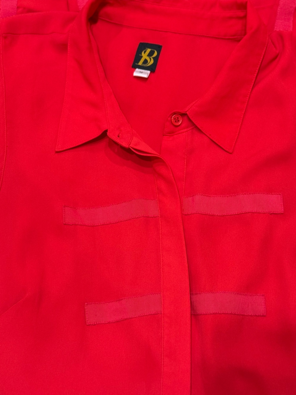Sachin &‎ Babi Red Sleeveless Tiered Casual Dress Collared Party SIZE 12 - Picture 6 of 11